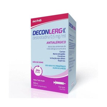Deconlerg Desloratadina 0,5mg Xarope Tutti-Frutti 60ml + Seringa