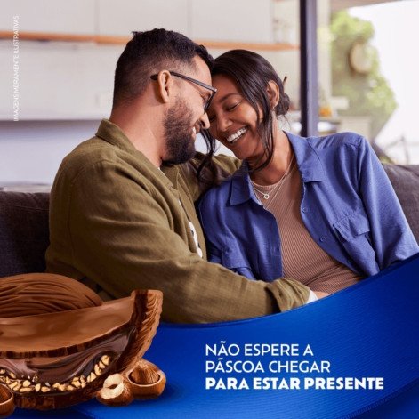 Ovo de Páscoa Lacta Tripla Camada Avelã 320g
