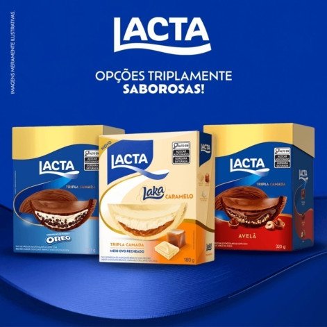 Ovo de Páscoa Lacta Tripla Camada Avelã 320g