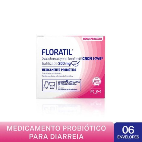 Probiótico Floratil 200mg 6 envelopes de 1g