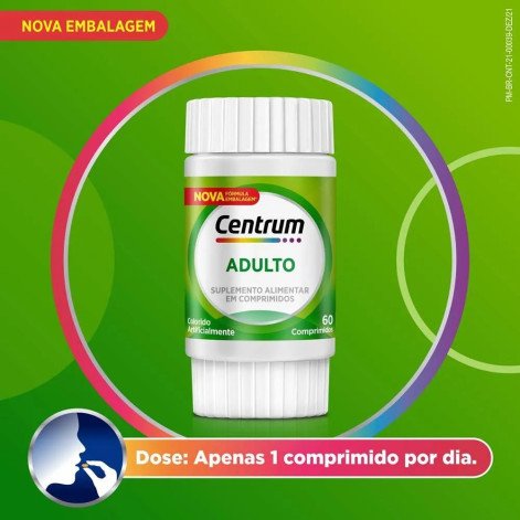 Suplemento Alimentar Centrum Multivitamínico Adulto 60 Comprimidos