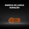 Pilha para Aparelho Auditivo 312 Duracell com 6 unidades