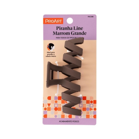Piranha de Cabelo Line Marrom Grande ProArt