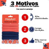 Elástico De Cabelo Proart Azul e Laranja 6 Unidades