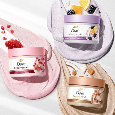 Sabonete Esfoliante Corporal Dove Beauty Scrub Romã e Manteiga de Karité 280g