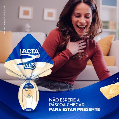Ovo de Páscoa Lacta Laka Chocolate Branco 162g