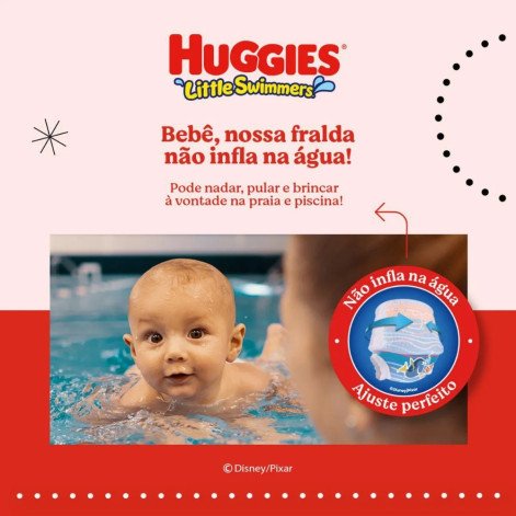 Fralda Huggies Little Swimmers Praia e Piscina M/G 10 unidades