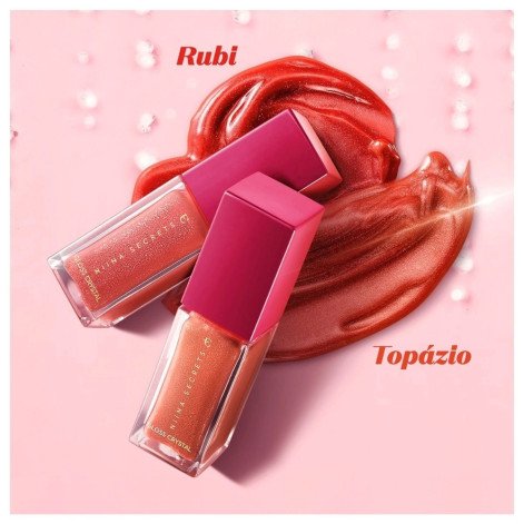 Gloss Labial Líquido Eudora Niina Secrets Gloss Crystal Rubi 7 ml