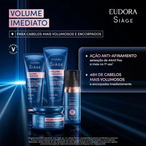 Shampoo Eudora Siàge Volume Imediato 250ml