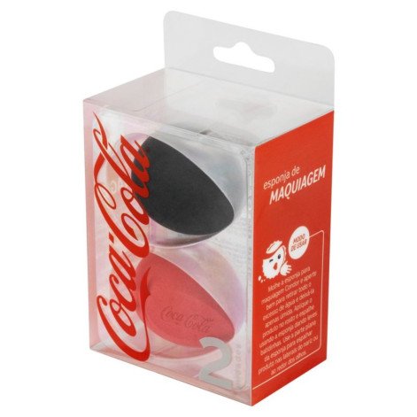 Kit Esponja de Maquiagem Condor Coca-Cola 2 Unidades