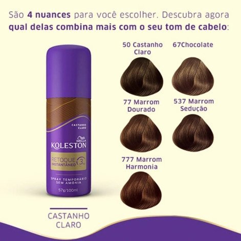 Retoque Instantâneo Koleston Castanho Claro com 100ml