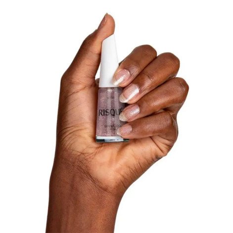 Esmalte Risqué Glitter 8ml - Granulado Rose