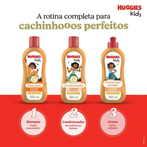 Condicionador Huggies Kids Cachinhos Poderosos 360ml