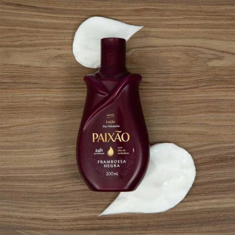 Loção Hidratante Corporal Paixão Framboesa Negra Ação Desodorante 200ml