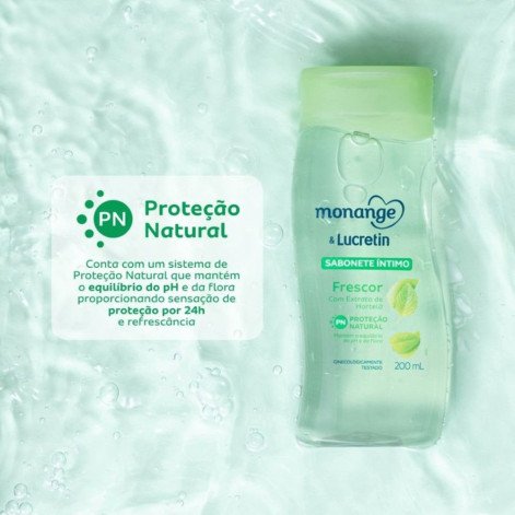 Sabonete Líquido Íntimo Monange e Lucretin Frescor 200ml