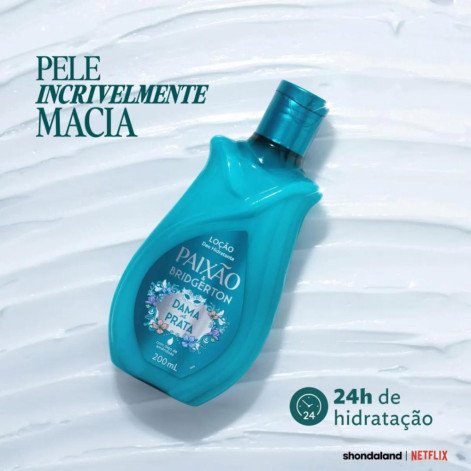 Loção Hidratante Corporal Paixão & Bridgerton Dama de Prata 200ml
