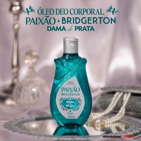 Óleo Corporal de Amêndoas Paixão & Bridgerton Dama de Prata 200ml