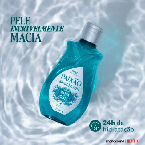 Óleo Corporal de Amêndoas Paixão & Bridgerton Dama de Prata 200ml