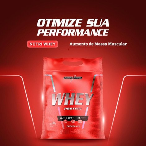 Nutri Whey Protein Integralmédica 900g Sabor Chocolate