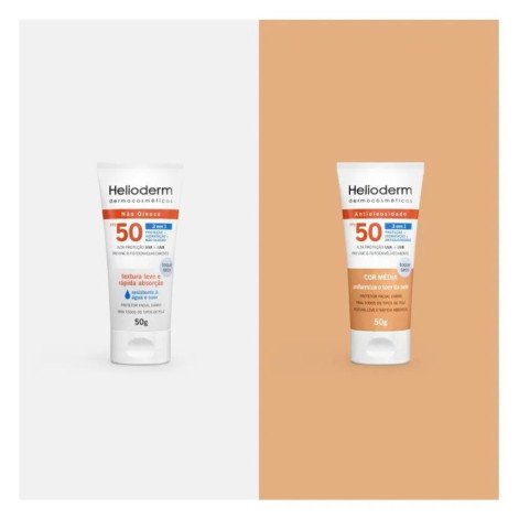 Protetor Solar Facial Helioderm 3 em 1 Fps50 50g