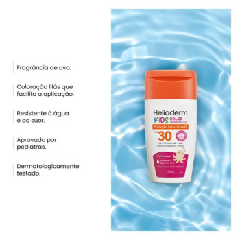 Protetor Solar Corporal Helioderm Suncare Kids Color FPS30 com 120ml