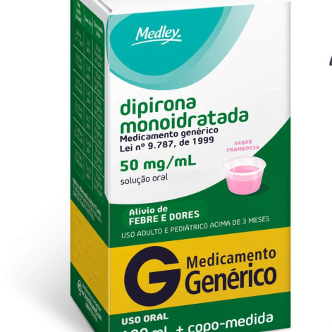 Dipirona Monoidratada Medley 50mg/ml Solução Oral 100ml