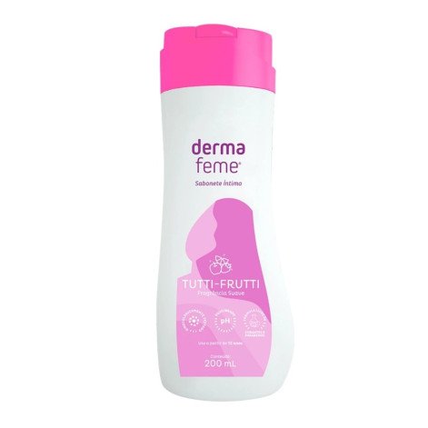 Kit Sabonete Líquido Íntimo Fragrância Suave Tutti-Frutti com 2 Unidades 200ml Dermafeme Teen