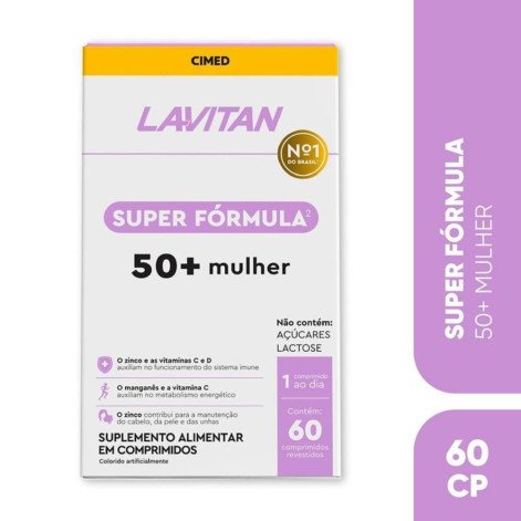 Suplemento Alimentar Lavitan Super Fórmula 50 Mais Mulher Com 60 Comprimidos