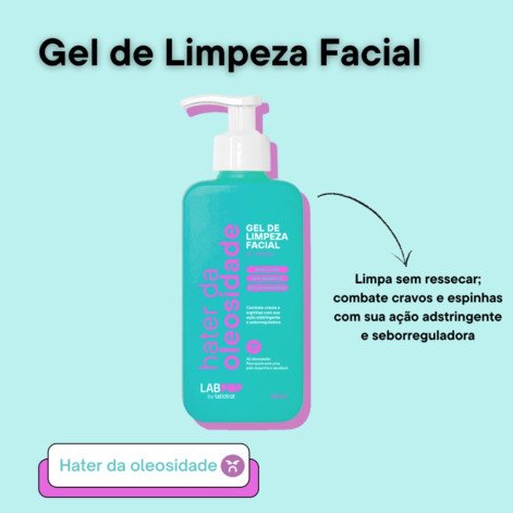 Gel de Limpeza Facial Hater da Oleosidade 240ml Labpop Labotrat