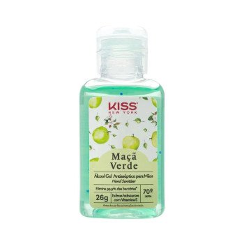 Álcool Em Gel Antisséptico Para Mãos Maçã Verde Kiss New York 26g