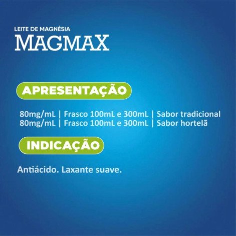 Leite de Magnésia Magmax Tradicional Suspensão Oral 100ml