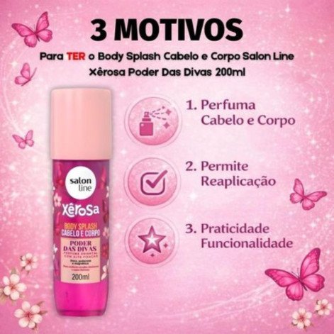 Body Splash Salon Line Xêrosa Poder das Divas 200ml