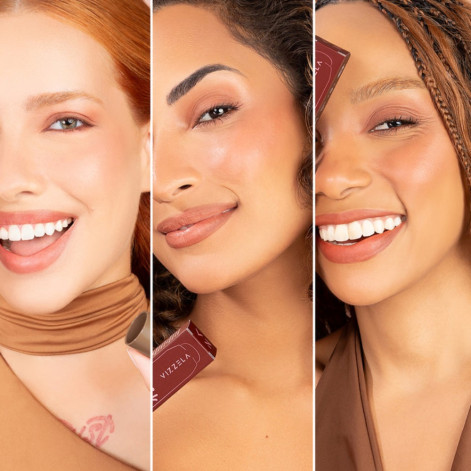 Blush Stick Cinnamon Canela Marrom Bastão Vegano Original Vizzela