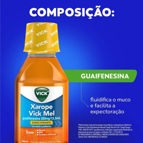 Xarope Vick Mel Expectorante 100ml