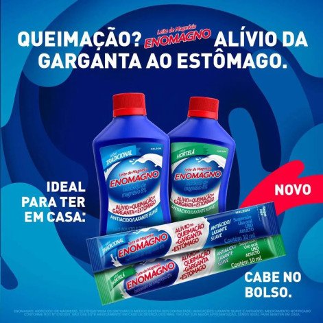 Leite de Magnésia EnoMagno Tradicional Suspensão Oral 120ml