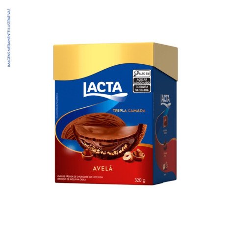 Ovo de Páscoa Lacta Tripla Camada Avelã 320g