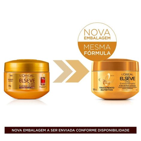 Creme de Tratamento Cabelo Secos L'Oréal Paris Elseve Óleo Extraordinário 300g