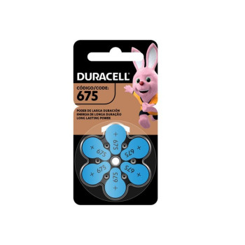 Pilha Para Aparelho Auditivo 675 Duracell Com 6 Unidades