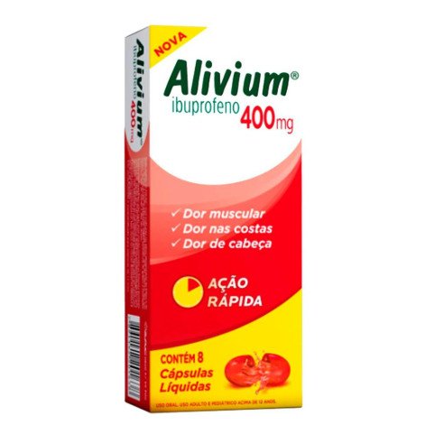 Alivium Ibuprofeno 400mg 8 Cápsulas