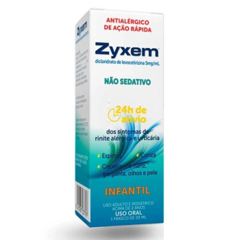 Zyxem Dicloridrato de Levocetirizina 5mg/ml Gotas 20ml