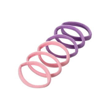 Elásticos De Cabelo Rosa E Lilás Com 6 Unidades Proart