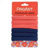 Elástico De Cabelo Proart Azul e Laranja 6 Unidades