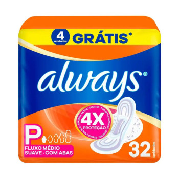 Absorvente Always P Total Suave Com Abas L32P28