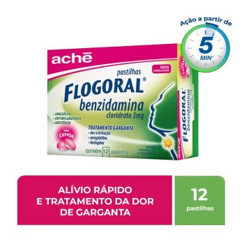 Flogoral Pastilhas Cereja C/ 12 Past
