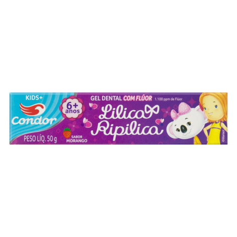 Gel Dental Condor Lilica Morango 50G