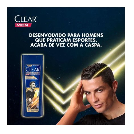 Shampoo Anticaspa Clear Men Sports Limpeza Profunda 400ml