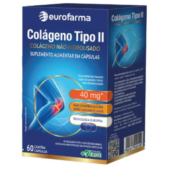 Suplemento Alimentar Colágeno Tipo 2 Com 60 Cápsulas Eurofarma