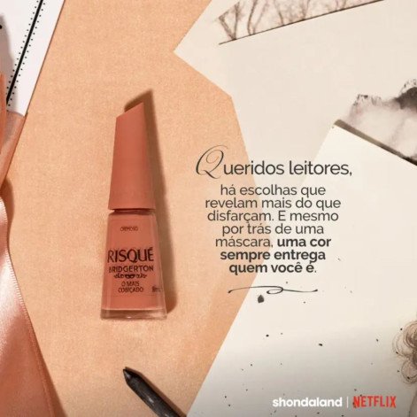 Esmalte Cremoso Risqué Bridgerton 8ml - O Mais Cobiçado