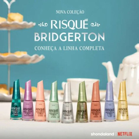 Esmalte Cintilante Risqué Bridgerton 8ml - Paixão Desmascarada