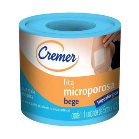 Cremer Fita Microporosa Hipoalergica Bege 5 X 4,5 Cm